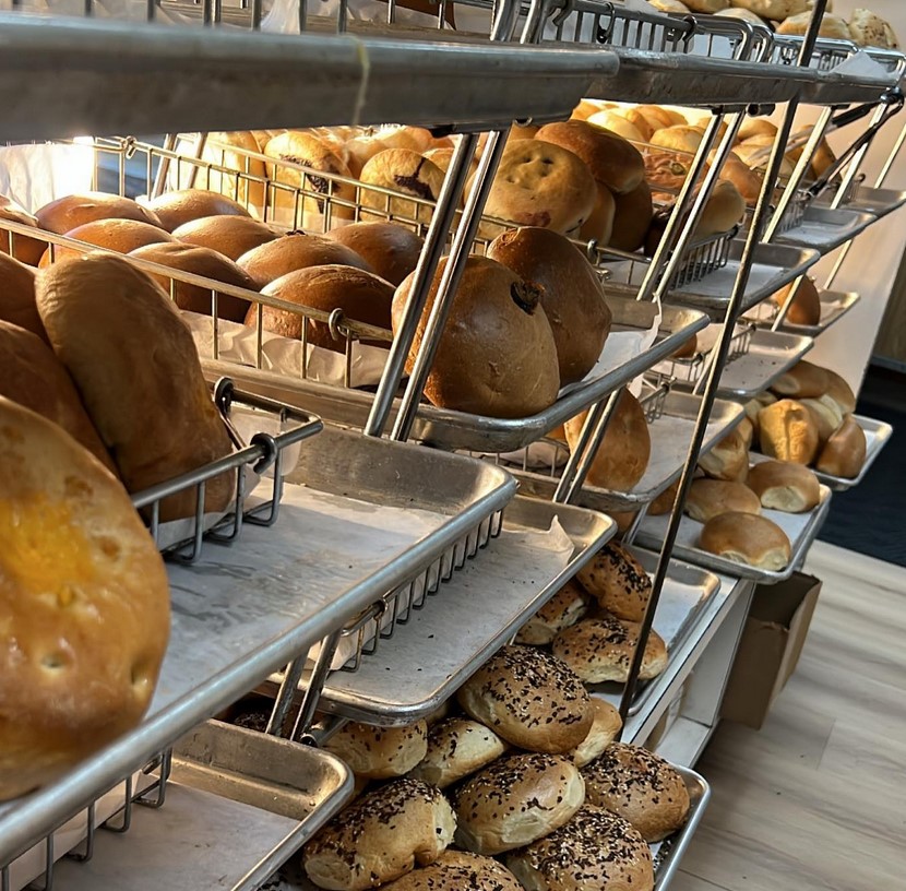 John's Bagel Deli, Racks of Bagels
