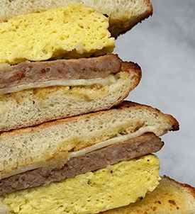 Breakfast Bagel Sandwiches at John's Bagel Deli