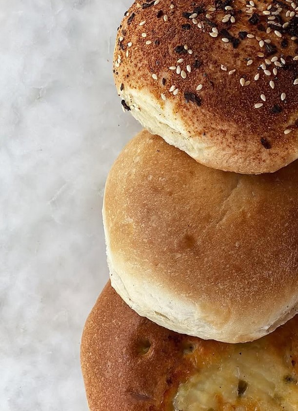 Fresh baked bagels at John's Bagel Deli